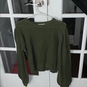 Army green sweater